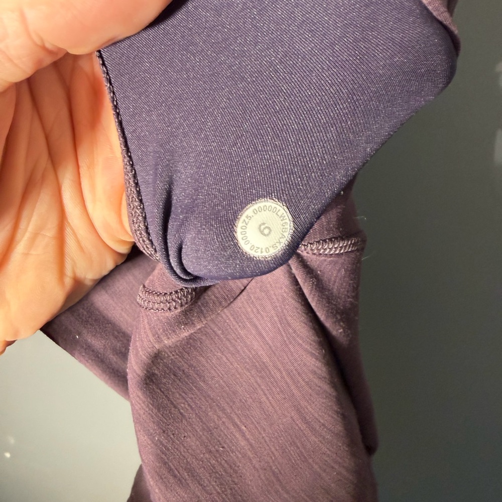 Lululemon Invigorate High-Rise Crop 23” Leggings Size 6 Heathered Black Currant - Picture 5 of 5